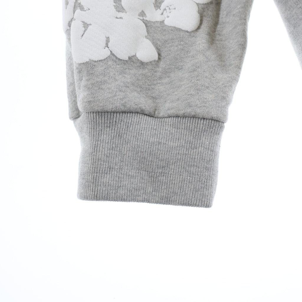 DENIM TEARS(デニムティアーズ) COTTON WREATH ZIP HOODIE コットン リース フラワー ジップアップ フーディー パーカー グレー