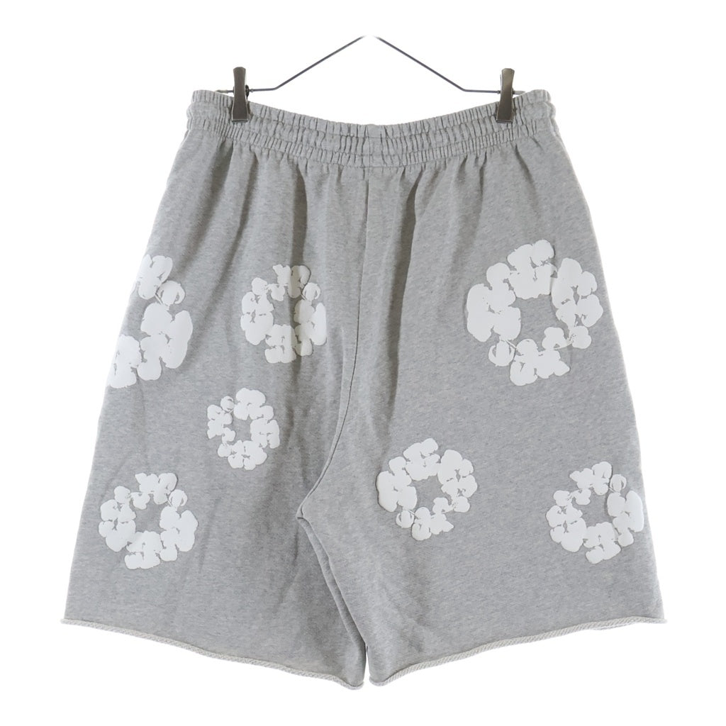 DENIM TEARS(デニムティアーズ) DRAWSTRING COTTON WREATH TRACK SHORTS ドローストリング コットン リース トラックショーツ スウェットハーフパンツ グレー