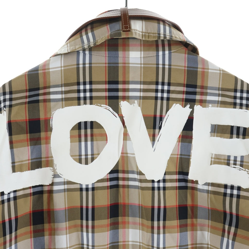 BURBERRY(バーバリー) VINTAGE CHECK ヴィンテージチェック LOVEペイント ジップアップジャケット ブルゾン ブラウン 8037313