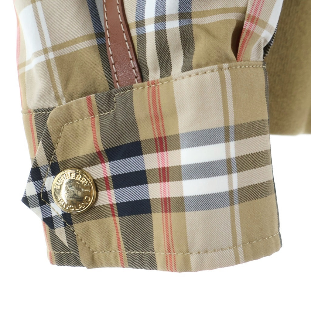BURBERRY(バーバリー) VINTAGE CHECK ヴィンテージチェック LOVEペイント ジップアップジャケット ブルゾン ブラウン 8037313