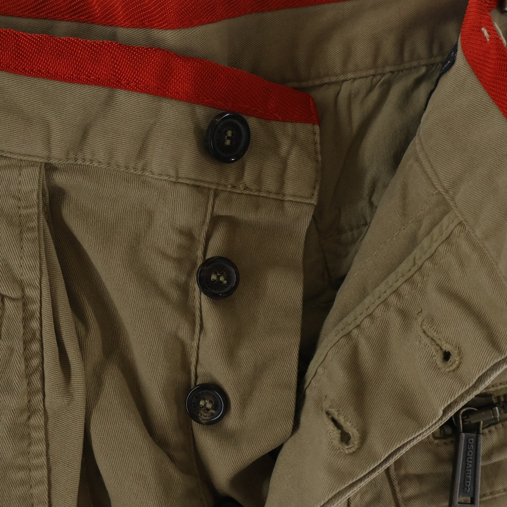 DSQUARED2(ディースクエアード) 23AW SEXY CARGO PANT ボタンフライ セクシー カーゴ パンツ ベージュ S71KB0571 S52240