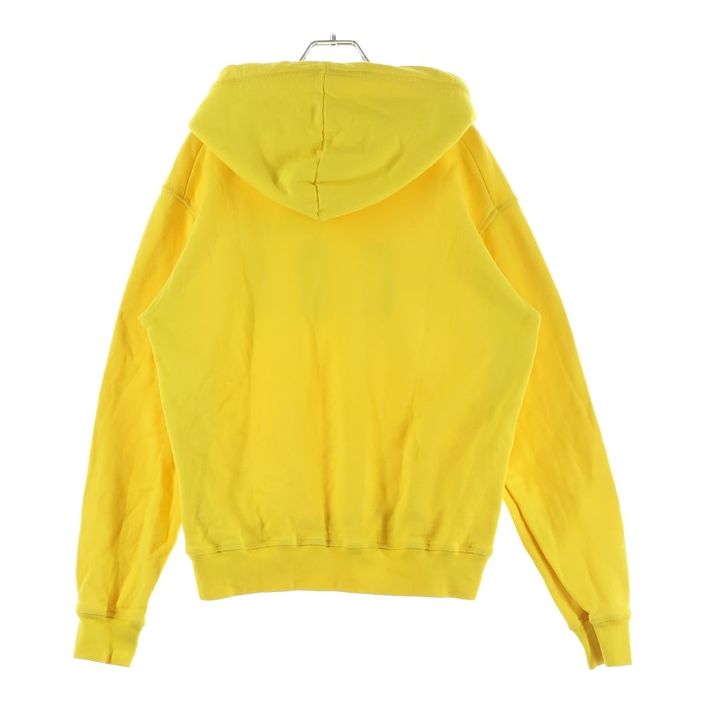 DSQUARED2(ディースクエアード) 22AW ICON SPRAY SWEATSHIRT スプレー ロゴ プリント フーデッド プルオーバー スウェット パーカー イエロー S79GU0055 S25516