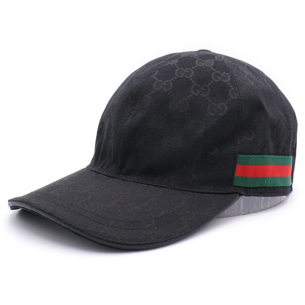 GUCCI(グッチ) GGキャンバス ベースボールキャップ 帽子 ブラック 200035 599331