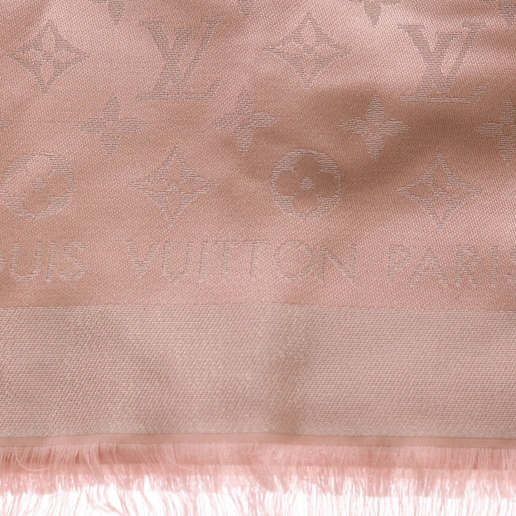 LOUIS VUITTON(ルイヴィトン) ショールモノグラムシャイン シルク ストール ピンク M70805 CC5202 レディース