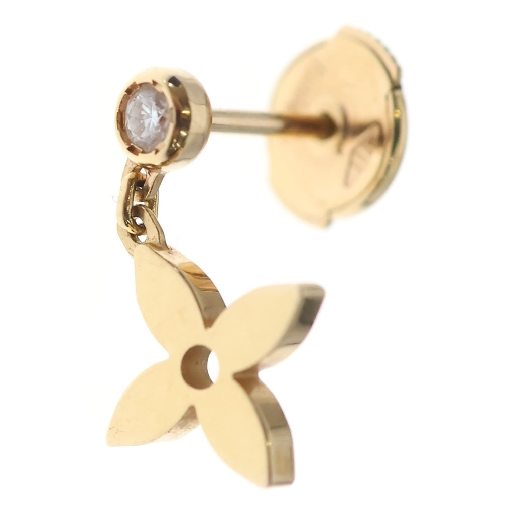 LOUIS VUITTON(ルイヴィトン) ピュス モノグラム イディール 1Pダイヤ ピアス ピンクゴールド K18PG Q96169 片耳 レディース
