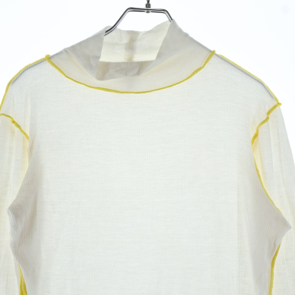 LOEWE(ロエベ) アナグラム ロゴパッチ ハイネック長袖Tシャツ カットソー レディース ホワイト S540Y07X60