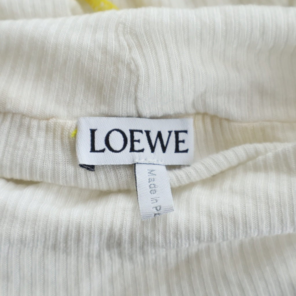 LOEWE(ロエベ) アナグラム ロゴパッチ ハイネック長袖Tシャツ カットソー レディース ホワイト S540Y07X60