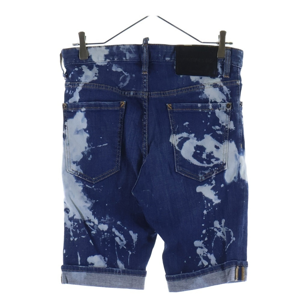 DSQUARED2(ディースクエアード) 17SS ブリーチ加工 デニム ショートパンツ インディゴ S71MU0471