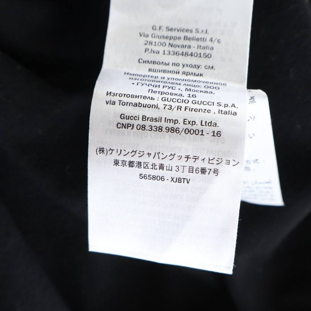 GUCCI(グッチ) 19AW グッチラム ロゴプリント クルーネック半袖Tシャツ カットソー ブラック 565806 XJBTV