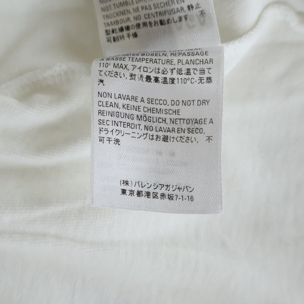 BALENCIAGA(バレンシアガ) BBロゴ フロントプリント クルーネック半袖Tシャツ カットソー ホワイト 594579 TGV60