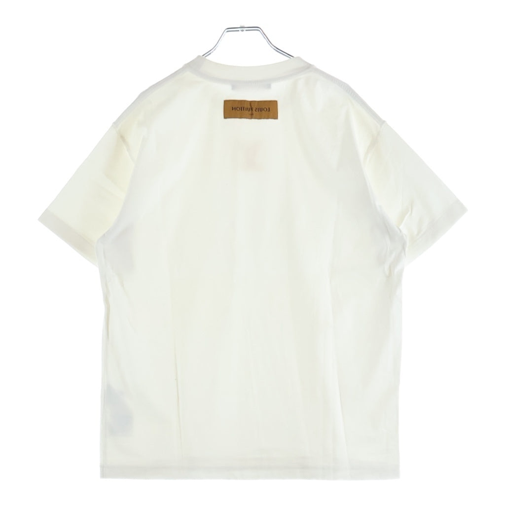 LOUIS VUITTON(ルイヴィトン) 22AW エンボスLVフロントロゴ クルーネック半袖Tシャツ カットソー ホワイト RM222Q DT3 HNY55W