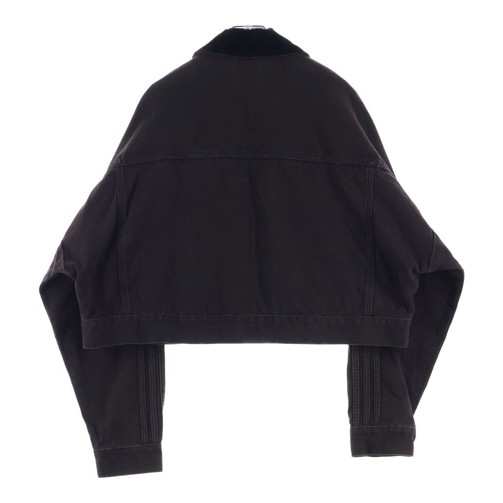 adidas(アディダス) メタルロゴプレート キャンバス トラックトップ ジャケット ブラウン KC8889