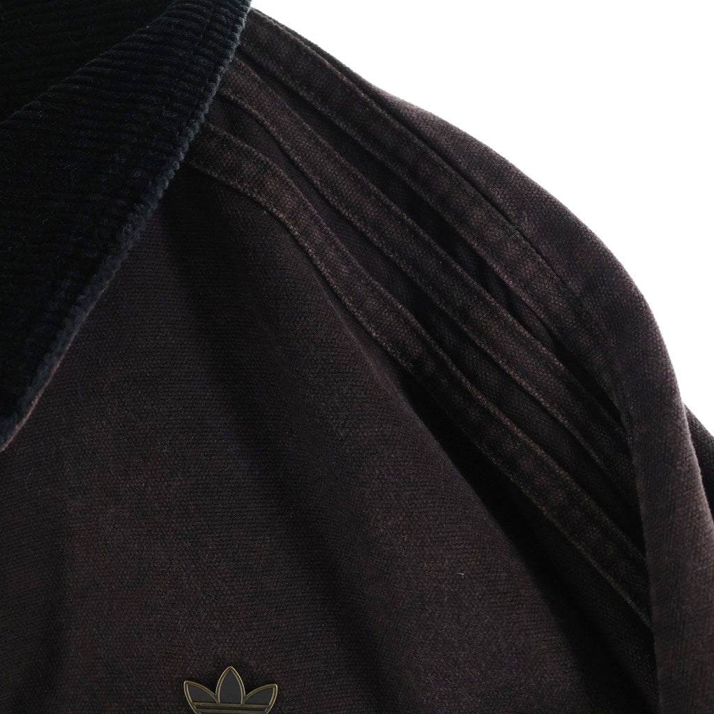 adidas(アディダス) メタルロゴプレート キャンバス トラックトップ ジャケット ブラウン KC8889