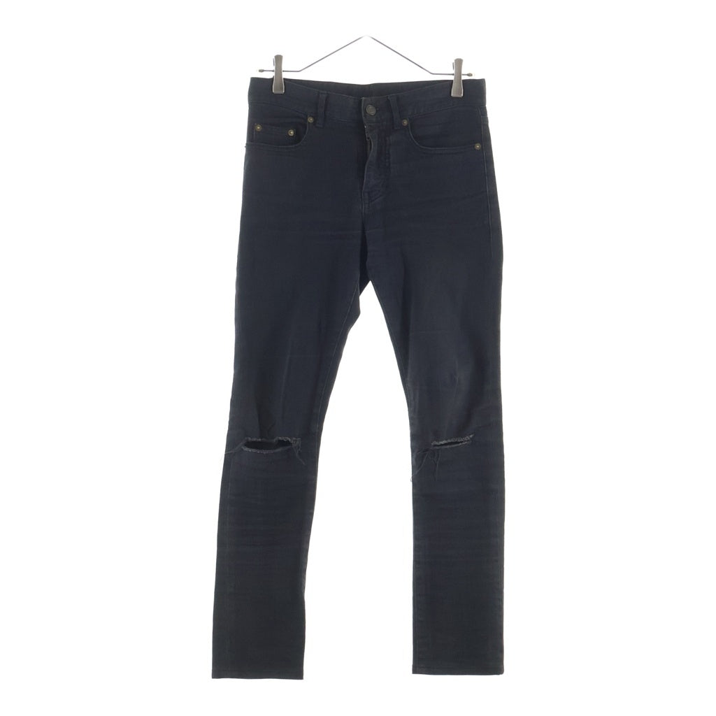 SAINT LAURENT PARIS(サンローランパリ) 14AW KNEE CRUSH SKINNY DENIM エディ期 ジップフライ ニークラッシュスキニーデニム ブラック 362284 Y859F