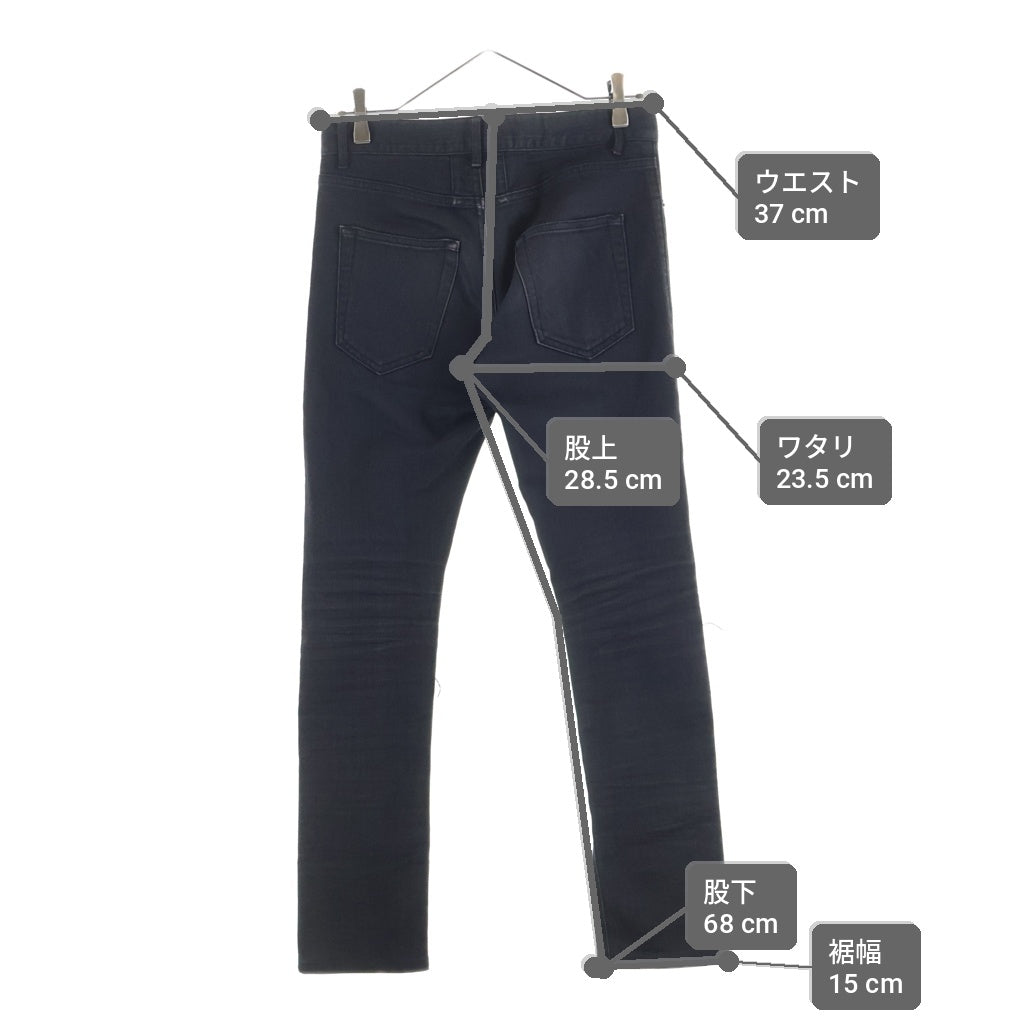 SAINT LAURENT PARIS(サンローランパリ) 14AW KNEE CRUSH SKINNY DENIM エディ期 ジップフライ ニークラッシュスキニーデニム ブラック 362284 Y859F
