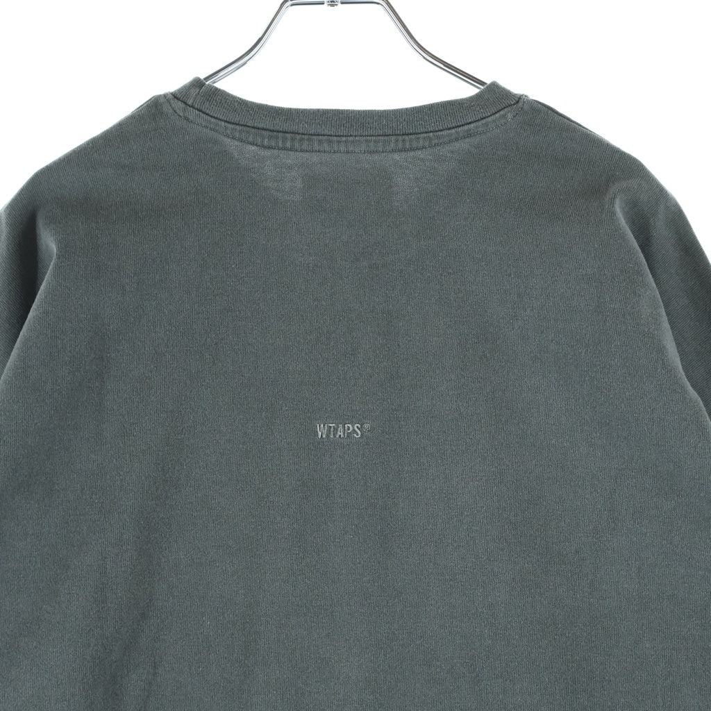 WTAPS(ダブルタップス) 25AW SIGN-OD LS COTTON サイン コットン クルーネック長袖Tシャツ カットソー カーキ 252ATDT-CSM09