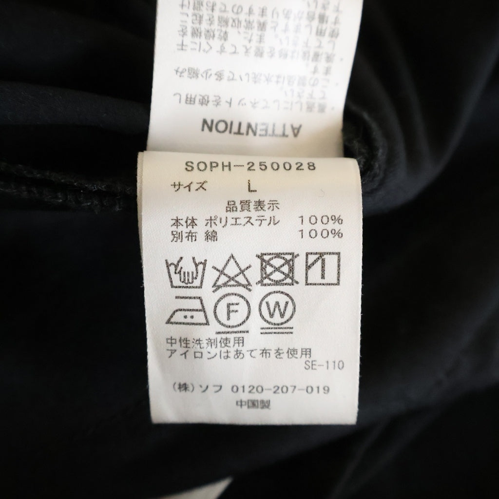 SOPHNET.(ソフネット) 25SS 2WAY STRETCH SHIRRING SLIM FIT SLACKS ストレッチ シャーリング スリム スラックスパンツ ブラック SOPH-250028