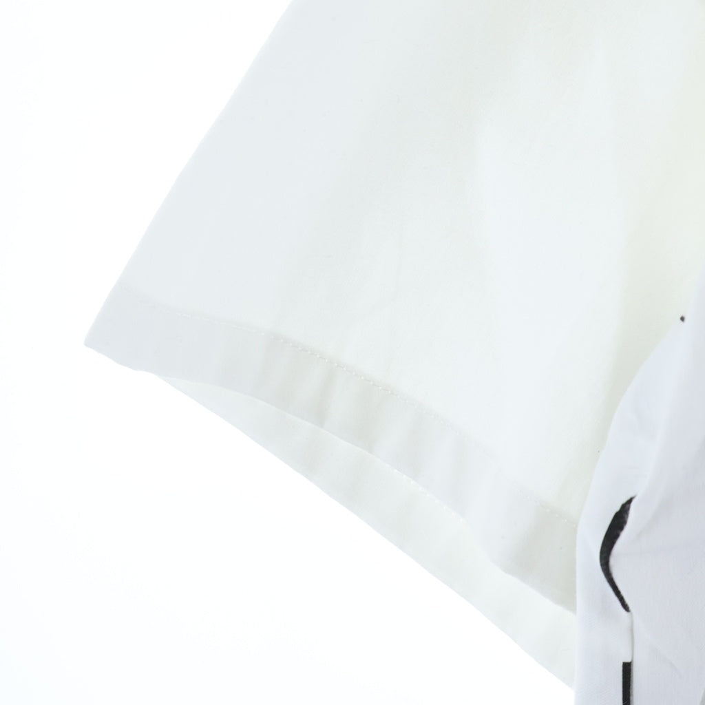 SOPHNET.(ソフネット) 25SS ×SIMON TAYLOR BROKEN BEAUTY S/S SHIRT サイモンテイラー ブロークン ビューティー 半袖シャツ ホワイト/ブラック SOPH-250067