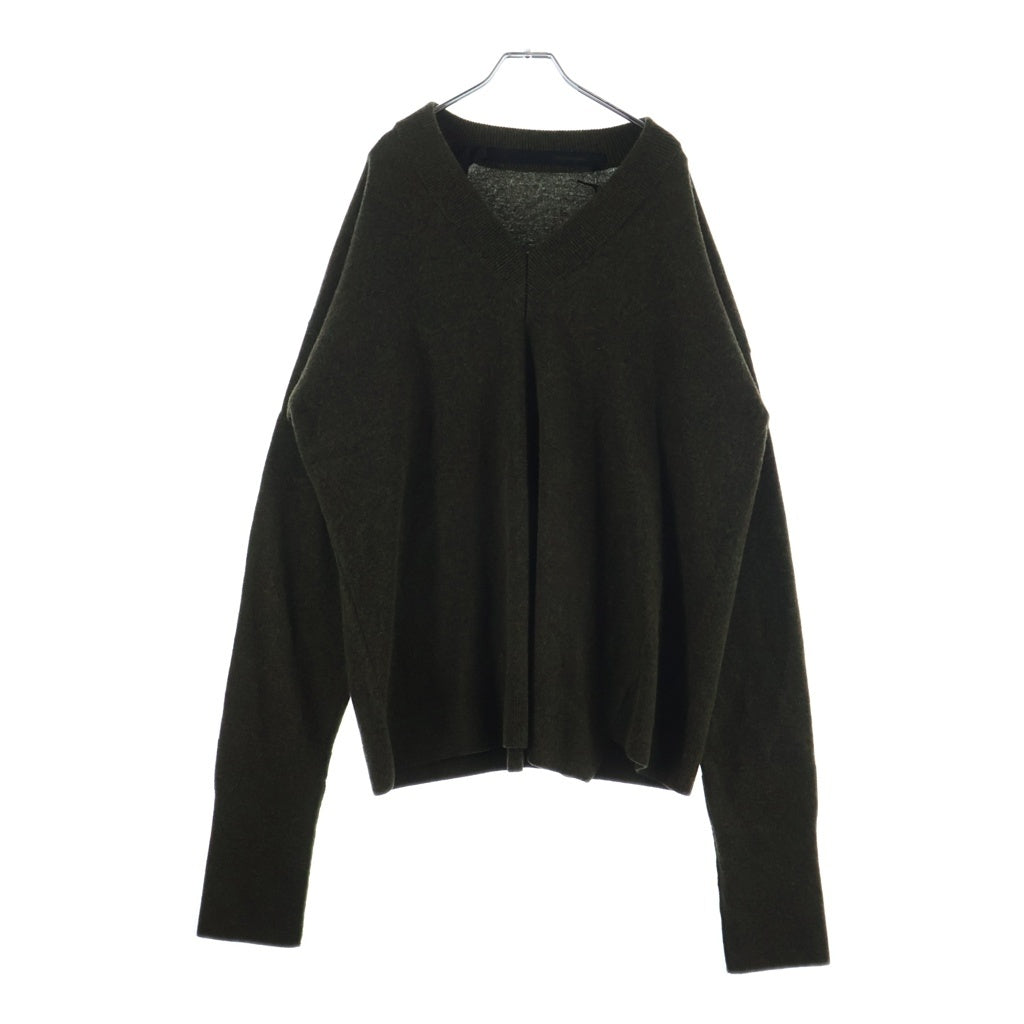 NO BRAND(ノーブランド) MARINA YEE マリナイー 25SAW KANE V-NECK WOOL JUMPER ケイン ウール Vネックジャンパー ニット グリーン