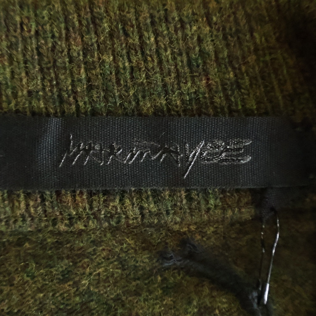 NO BRAND(ノーブランド) MARINA YEE マリナイー 25SAW KANE V-NECK WOOL JUMPER ケイン ウール Vネックジャンパー ニット グリーン