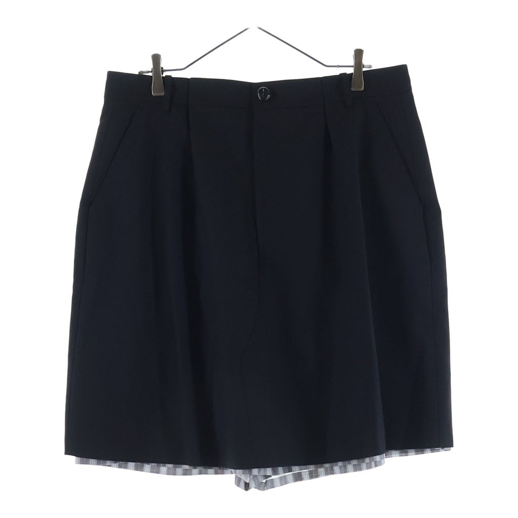NAMACHEKO(ナマチェコ) 24SS TIDAN ティダン レイヤード ショートパンツ ブラック NS24-507-N2038