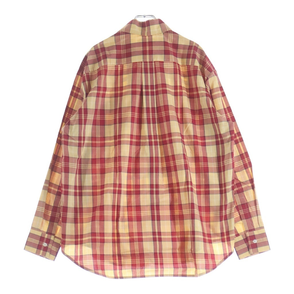 NAMACHEKO(ナマチェコ) 24SS VATTERN SHIRT ヴェッテルン チェック総柄 長袖シャツ レッド/イエロー NS24-401-N1531