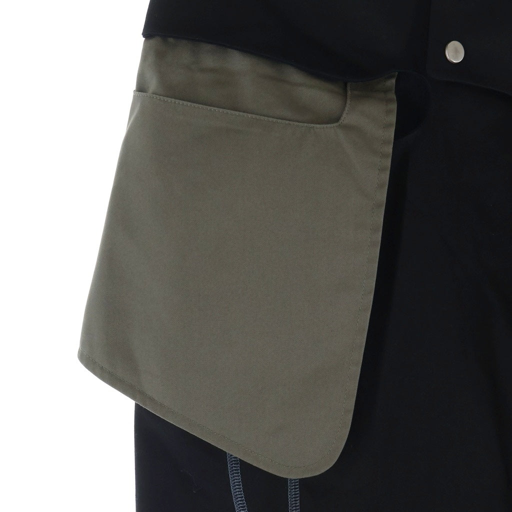 NO BRAND(ノーブランド) _J.L-A.L_ BINATE TROUSER ビネイト 両面ステッチ ジップフライトラウザーズ スラックス ブラック JBMW043FA