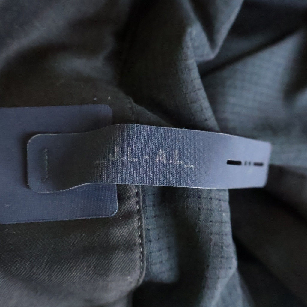 NO BRAND(ノーブランド) _J.L-A.L_ BINATE TROUSER ビネイト 両面ステッチ ジップフライトラウザーズ スラックス ブラック JBMW043FA