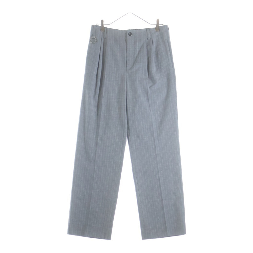th products(ティーエイチ プロダクツ) QUINN Wide Tailored Pants クイーン ワイド ストライプ テーラードパンツ スラックス グレー 2601-P01-101
