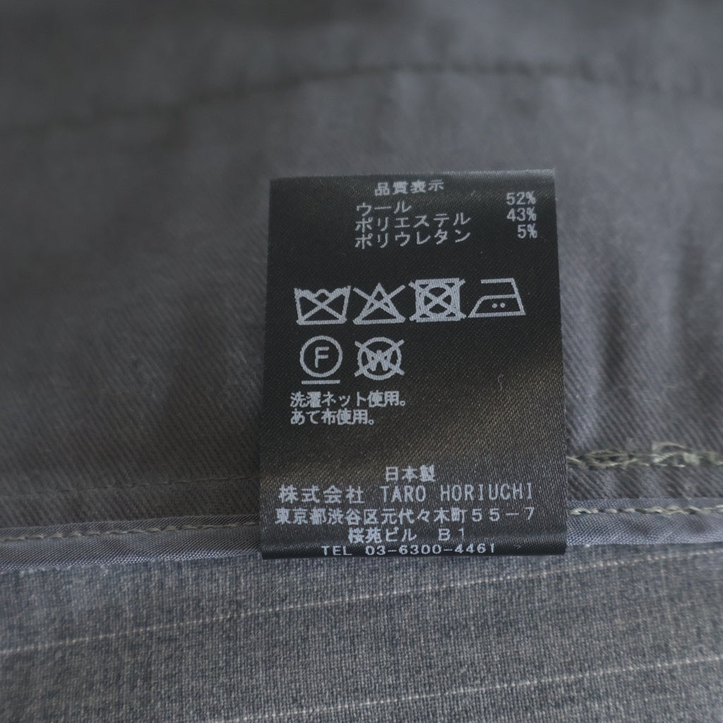 th products(ティーエイチ プロダクツ) QUINN Wide Tailored Pants クイーン ワイド ストライプ テーラードパンツ スラックス グレー 2601-P01-101