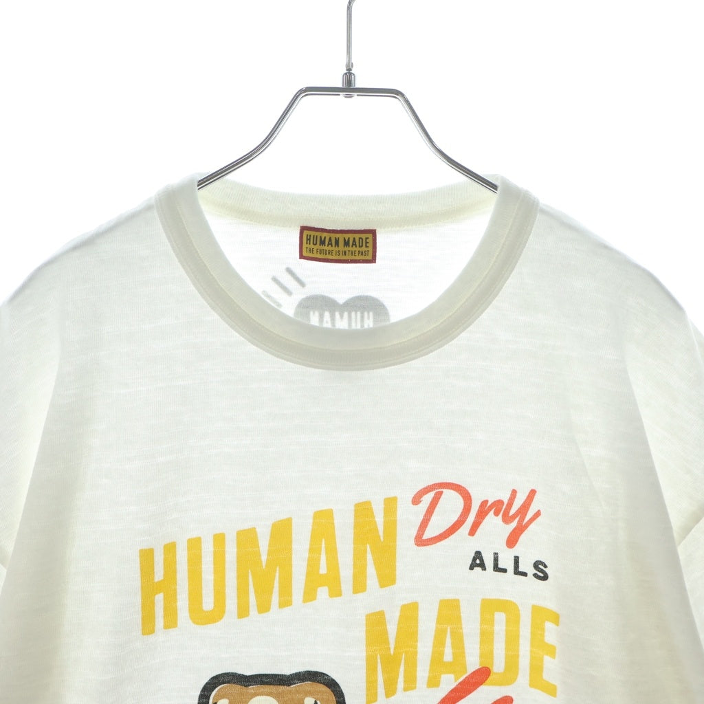 HUMAN MADE(ヒューマンメイド) 26SS GRAPHIC T-SHIRT グラフィック ブルドッグ コットン プリント クルーネック 半袖Tシャツ カットソー ホワイト HM31TE015