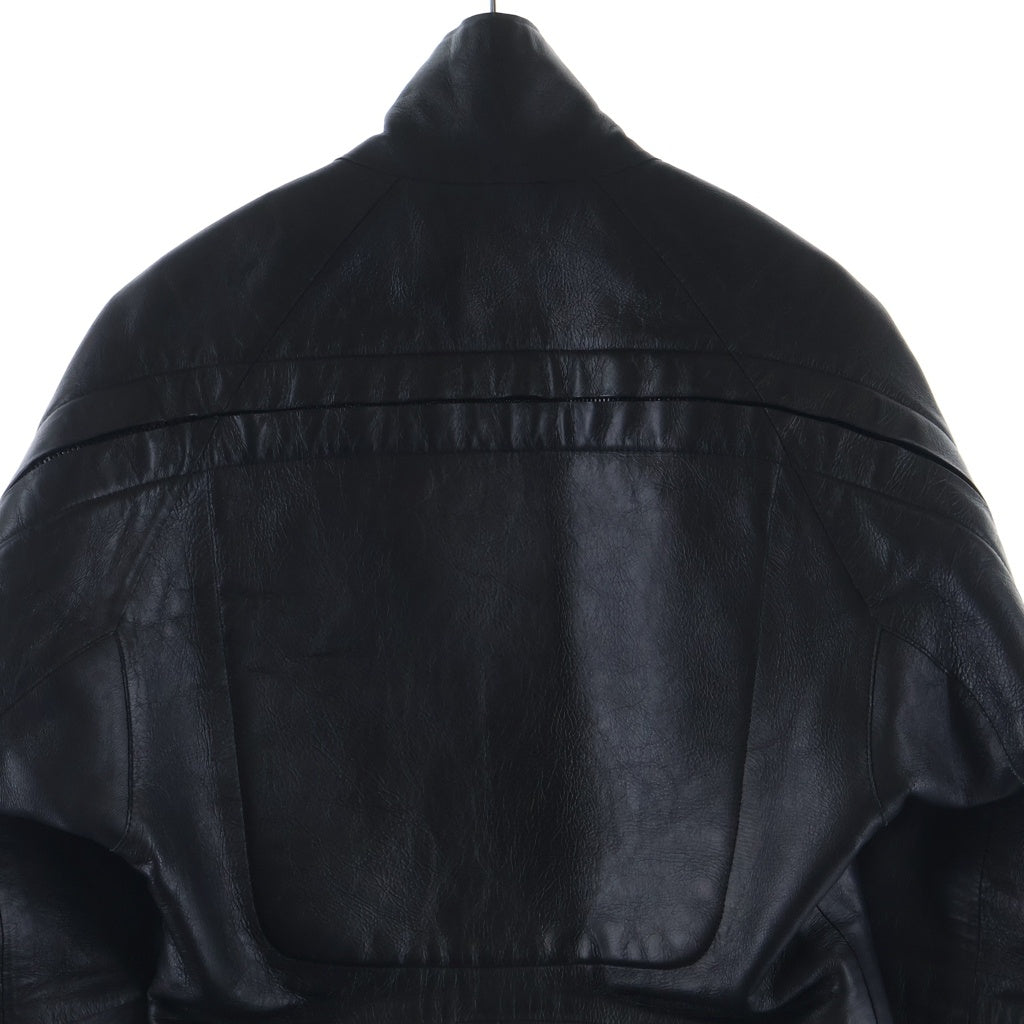 BALENCIAGA(バレンシアガ) 20AW SCUBA LEATHER JACKET スキューバレザージャケット ジップアップブルゾン ブラック 641275 TKS01