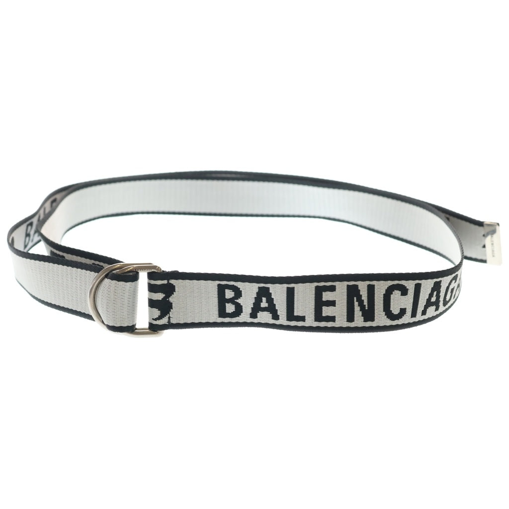 BALENCIAGA(バレンシアガ) LOGO D RING ロゴDリングベルト ブラック/ホワイト