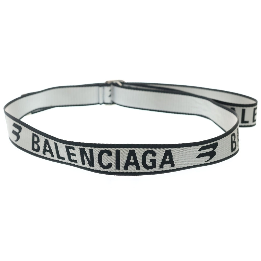 BALENCIAGA(バレンシアガ) LOGO D RING ロゴDリングベルト ブラック/ホワイト