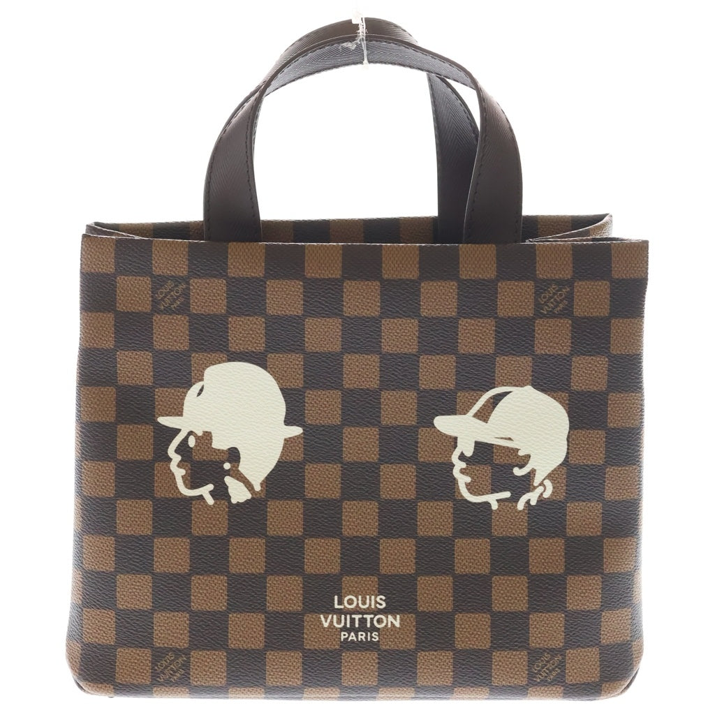 LOUIS VUITTON(ルイヴィトン) ×NIGO ニゴ ダミエ ショッパートート MINI 2WAY ハンドショルダーバッグ ブラウン N40810 RFID レディース