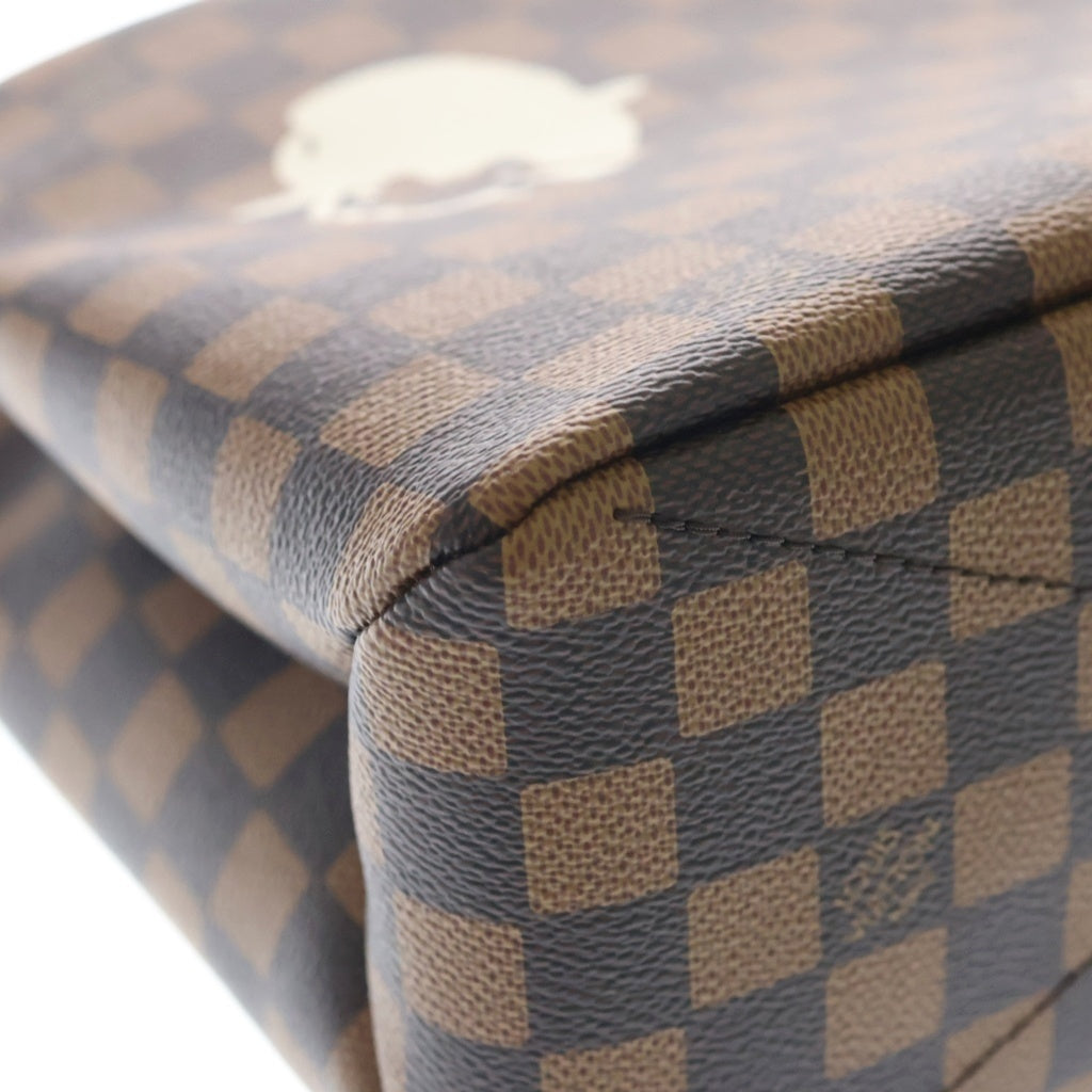 LOUIS VUITTON(ルイヴィトン) ×NIGO ニゴ ダミエ ショッパートート MINI 2WAY ハンドショルダーバッグ ブラウン N40810 RFID レディース