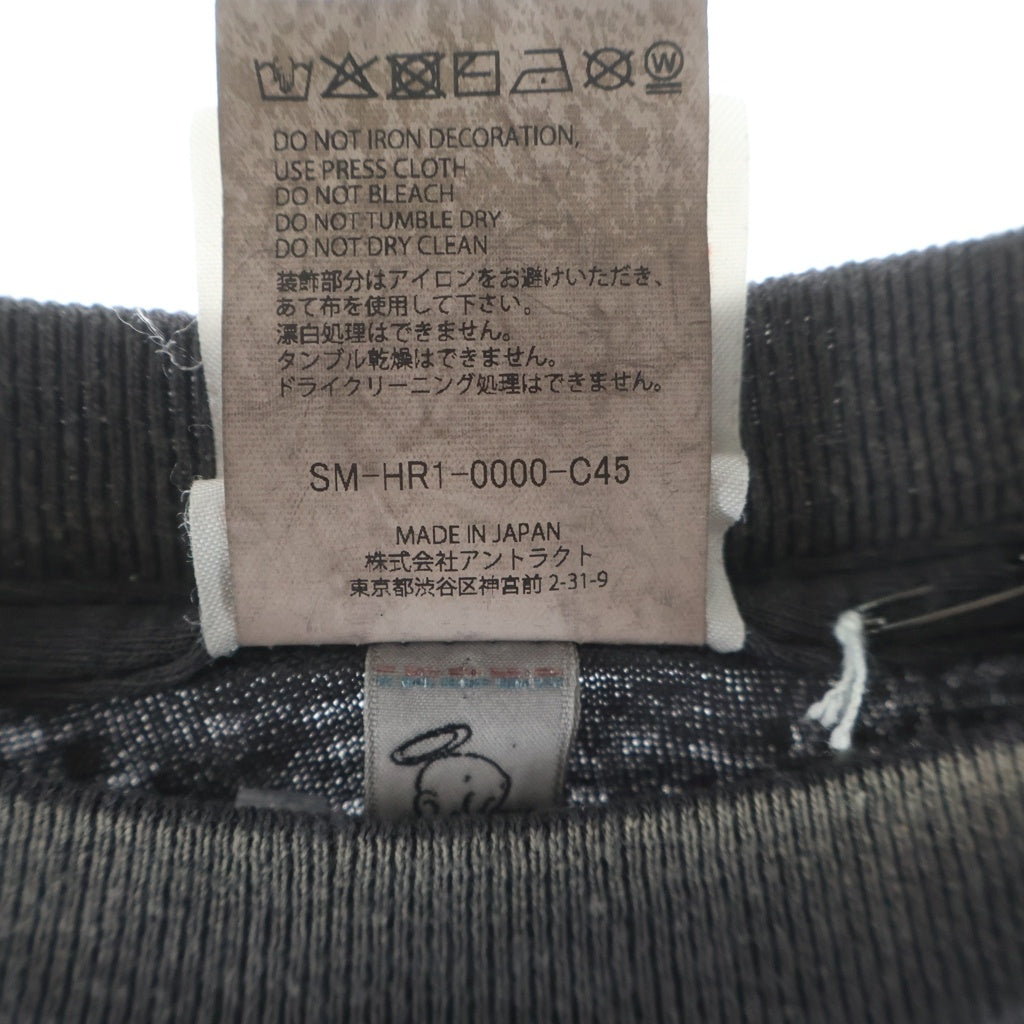 SAINT MICHAEL(セントマイケル) 25AW HP_SS TEE ヴィンテージ加工 ハリーポッター プリントロゴ クルーネック 半袖Tシャツ カットソー ブラック SM-HR1-0000-C45