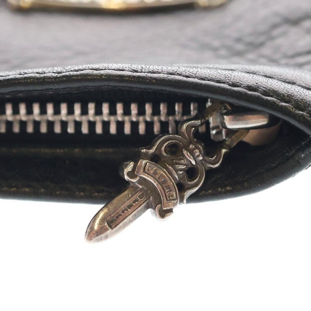 CHROME HEARTS(クロムハーツ) ZPR CHNG PURSE チェンジパース ダガージップ レザーコインケース ブラック