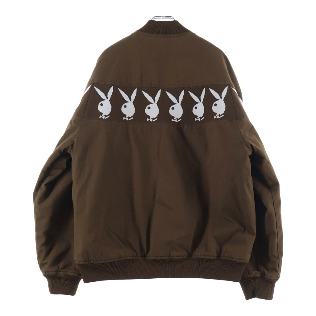 SUPREME(シュプリーム) 19SS ×PLAYBOY Crew Jacket プレイボーイ クルー ボンバージャケット ブラウン
