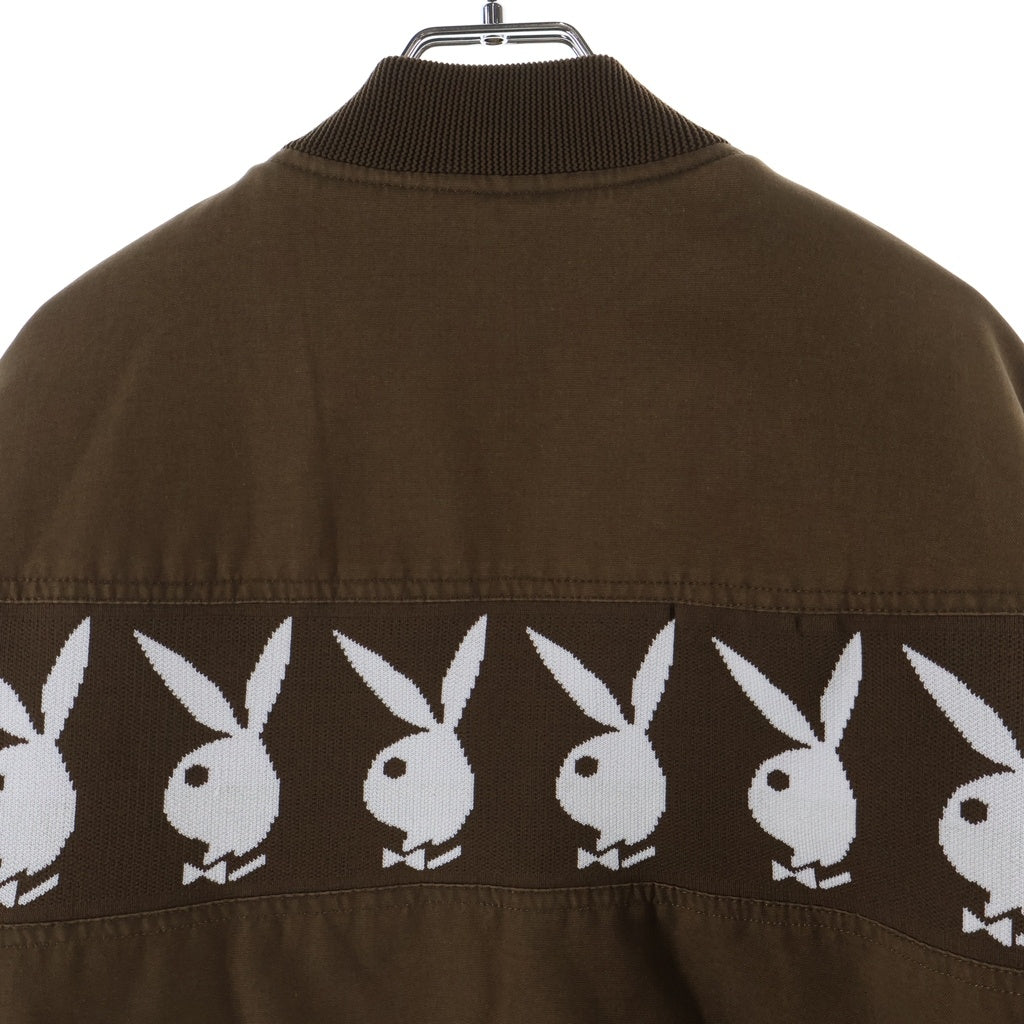 SUPREME(シュプリーム) 19SS ×PLAYBOY Crew Jacket プレイボーイ クルー ボンバージャケット ブラウン