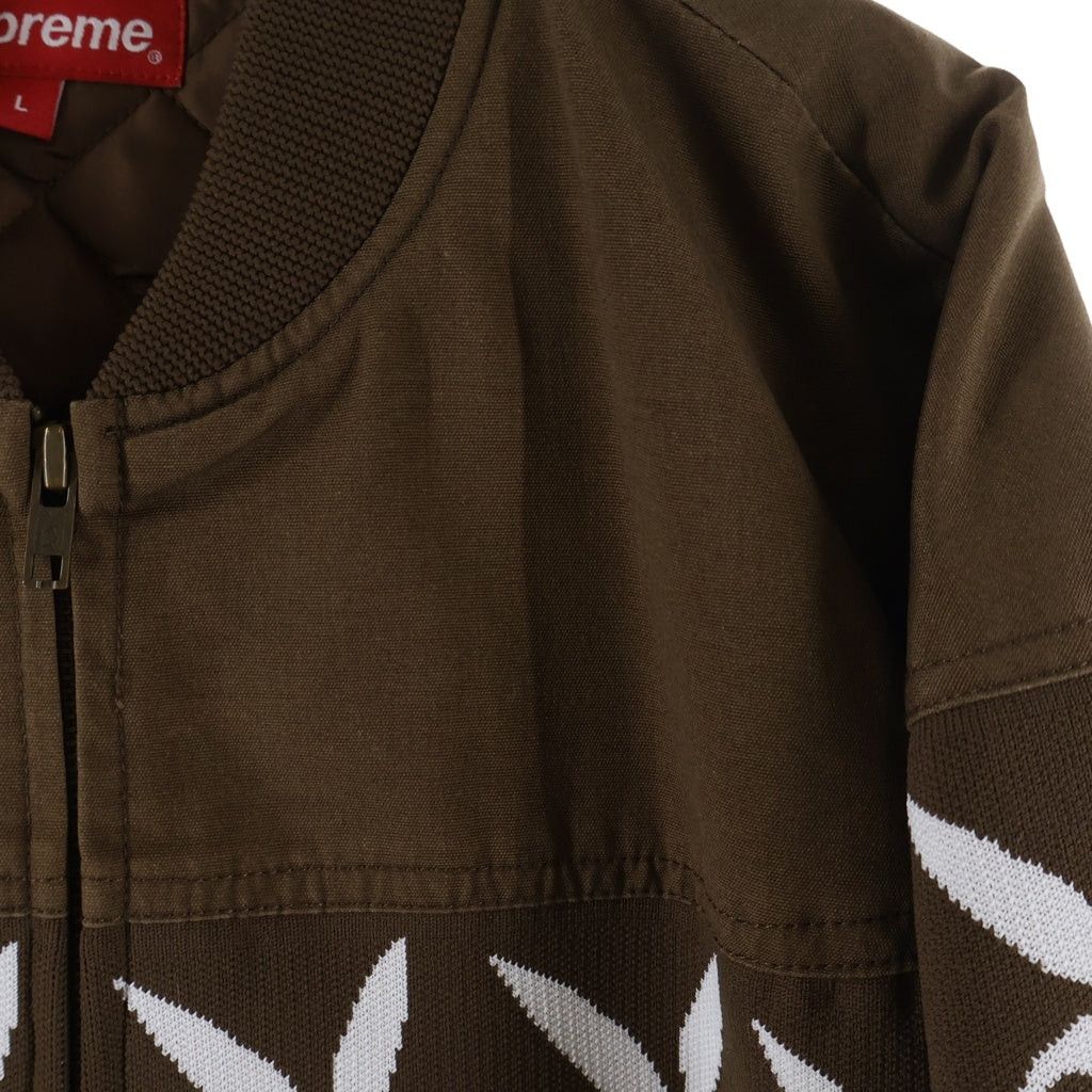 SUPREME(シュプリーム) 19SS ×PLAYBOY Crew Jacket プレイボーイ クルー ボンバージャケット ブラウン