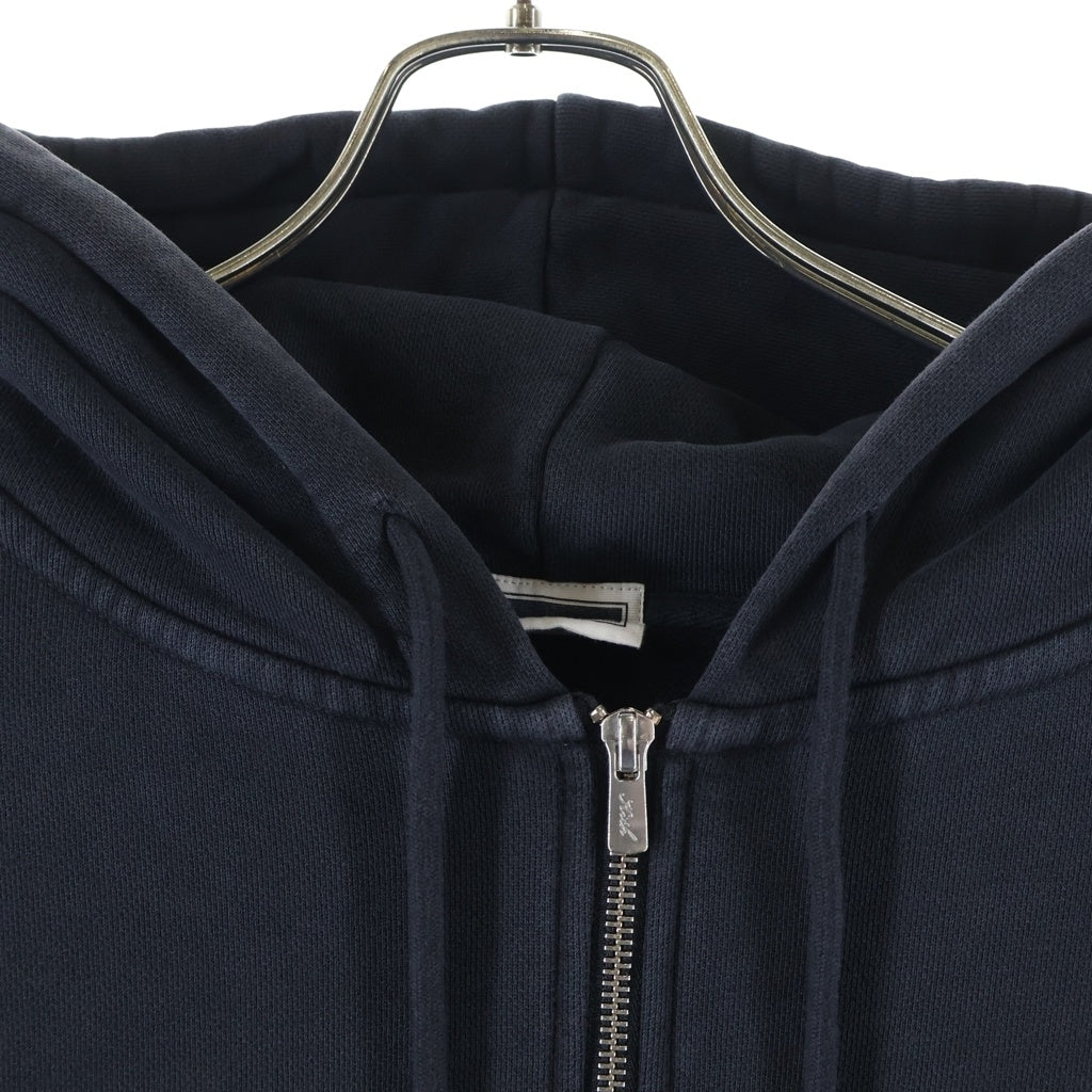 KITH(キス) ZIP HOODIE ロゴ刺繍 ダブルジップ スウェットジップアップパーカー フーディ ダークグレー 25-070-060-0011-4-0