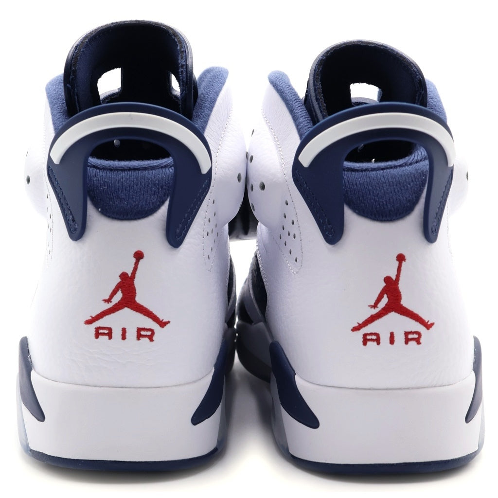 NIKE(ナイキ) AIR JORDAN 6 RETRO WHITE AND MIDNIGHT NAVY エアジョーダン1 レトロ ハイカット スニーカー ホワイト/ネイビー US10.5/28.5cm CT8529-164