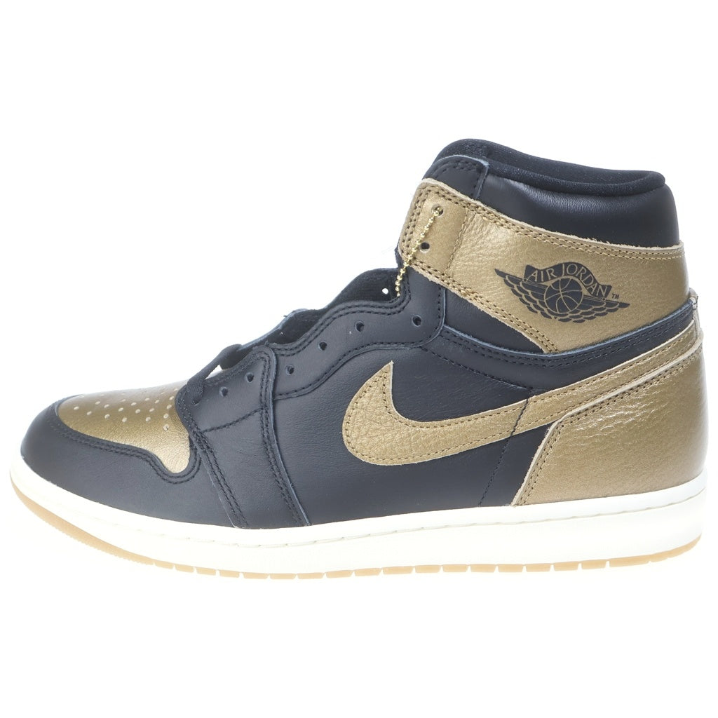 NIKE(ナイキ) AIR JORDAN 1 RETRO HIGH OG エアジョーダン1 レトロ ハイカット スニーカー ブラック/ゴールド US10.5/28.5cm DZ5485-071