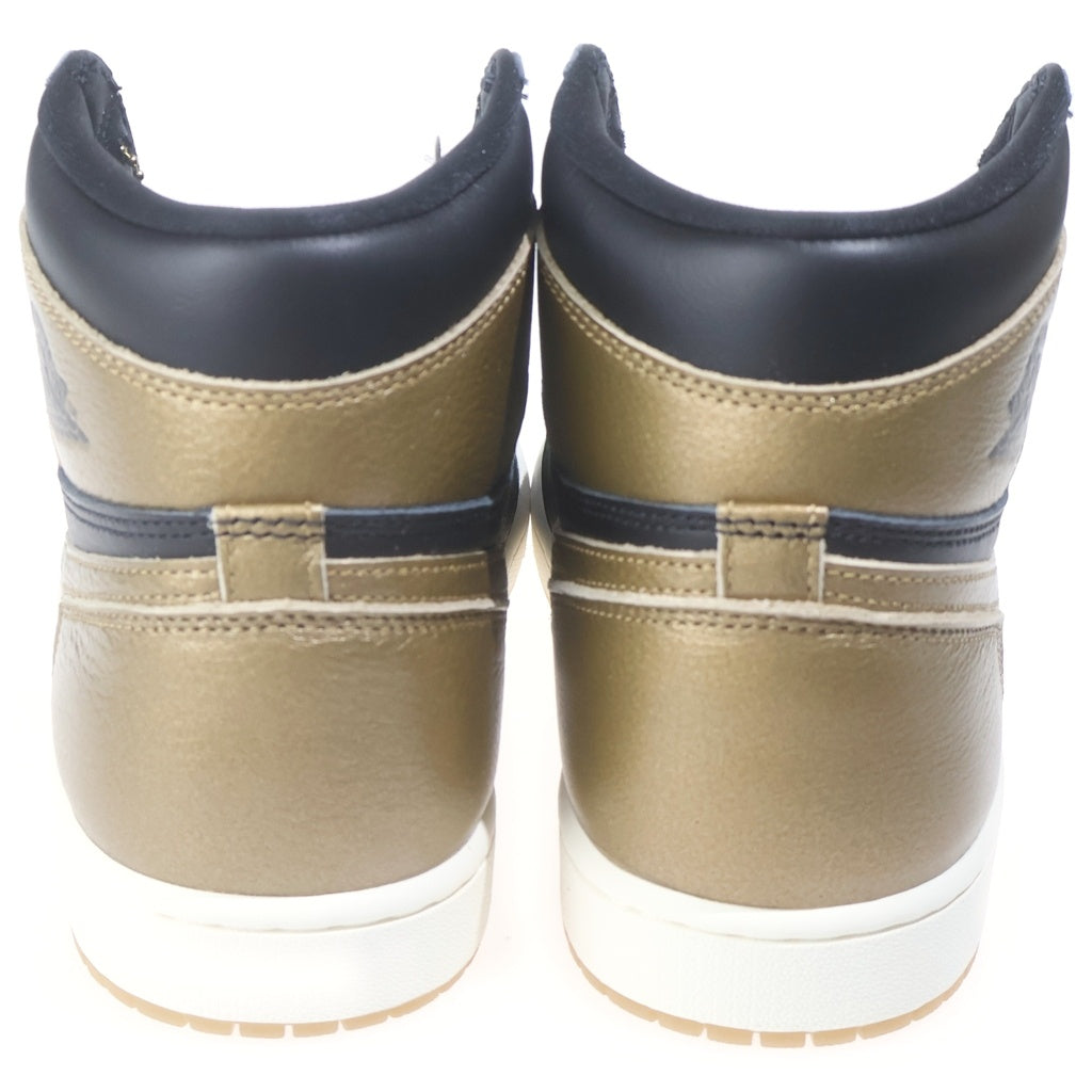 NIKE(ナイキ) AIR JORDAN 1 RETRO HIGH OG エアジョーダン1 レトロ ハイカット スニーカー ブラック/ゴールド US10.5/28.5cm DZ5485-071