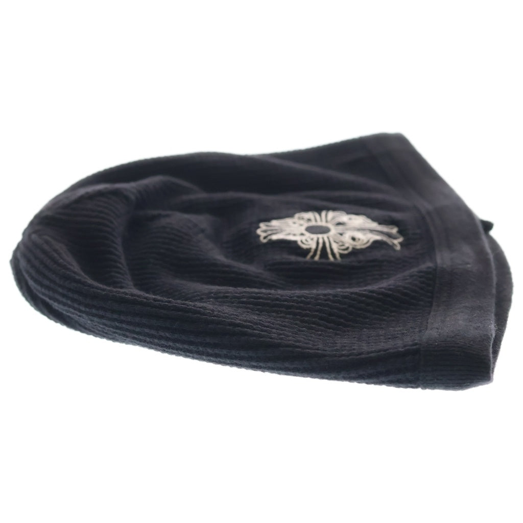 CHROME HEARTS(クロムハーツ) THERMAL BEANIE オールド へアリークロス刺繍 サーマル ビーニー ニット帽 ブラック