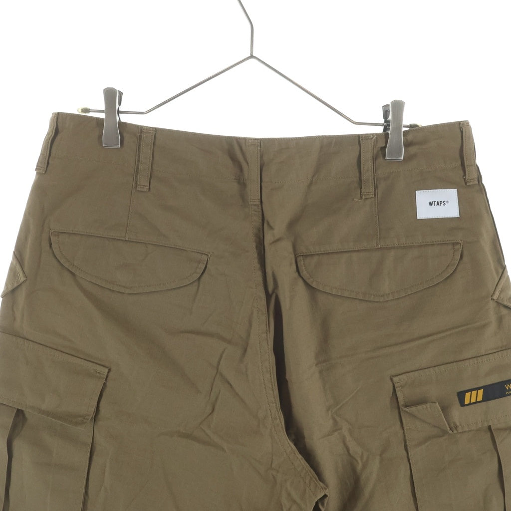 WTAPS(ダブルタップス) 21SS CARGO SHORTS COTTON RIPSTOP コットン リップストップ カーゴハーフパンツ ショーツ カーキ 211BRDT-PTM05