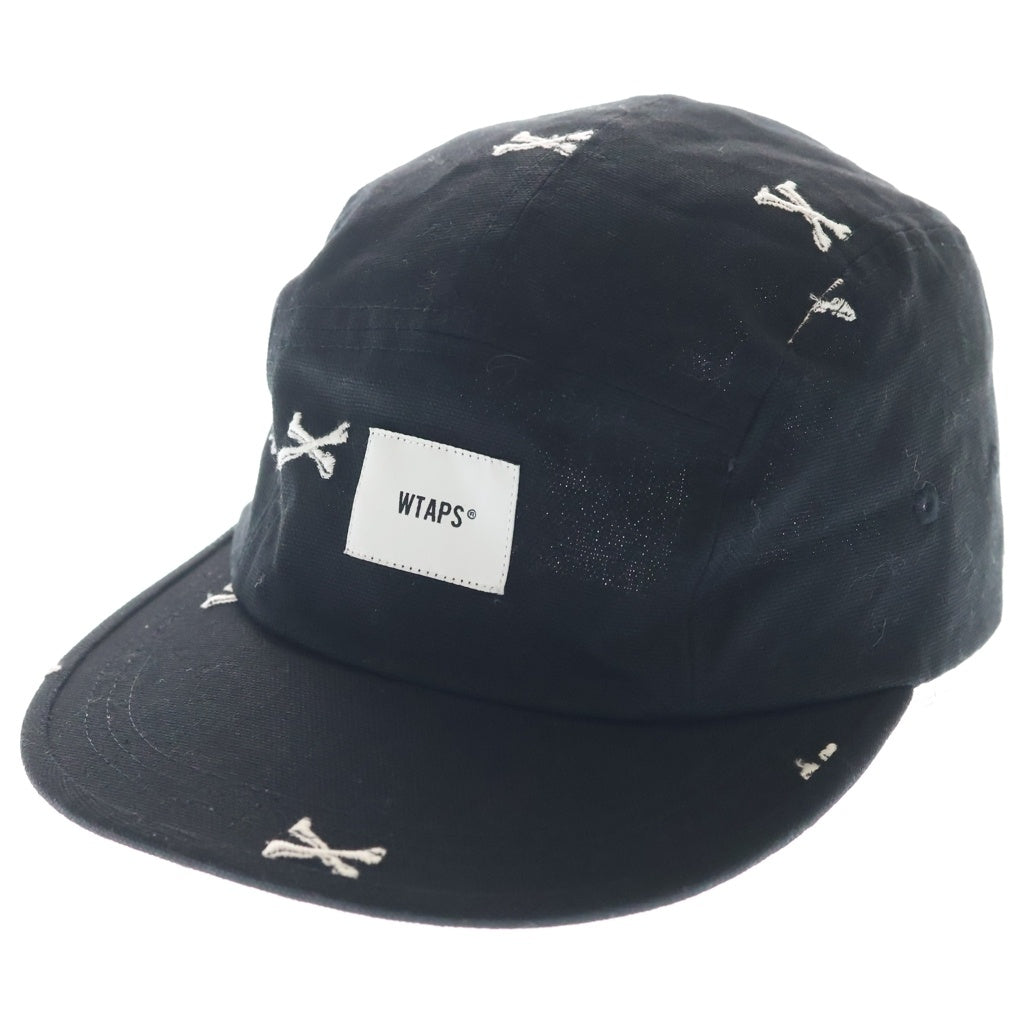 WTAPS(ダブルタップス) 22SS CAP CROSSBONE ロゴパッチ クロスボーン刺繍 5パネルキャップ 帽子 ブラック 221HDT-HT02