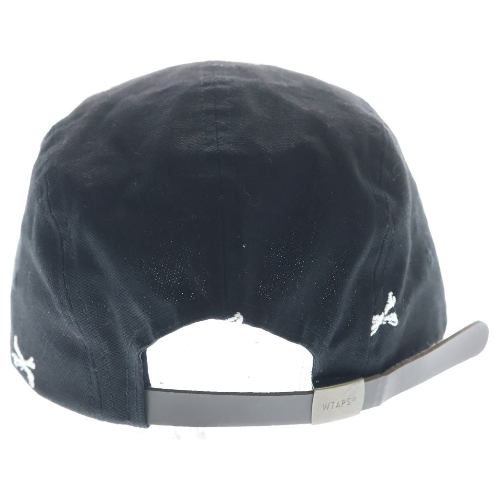 WTAPS(ダブルタップス) 22SS CAP CROSSBONE ロゴパッチ クロスボーン刺繍 5パネルキャップ 帽子 ブラック 221HDT-HT02