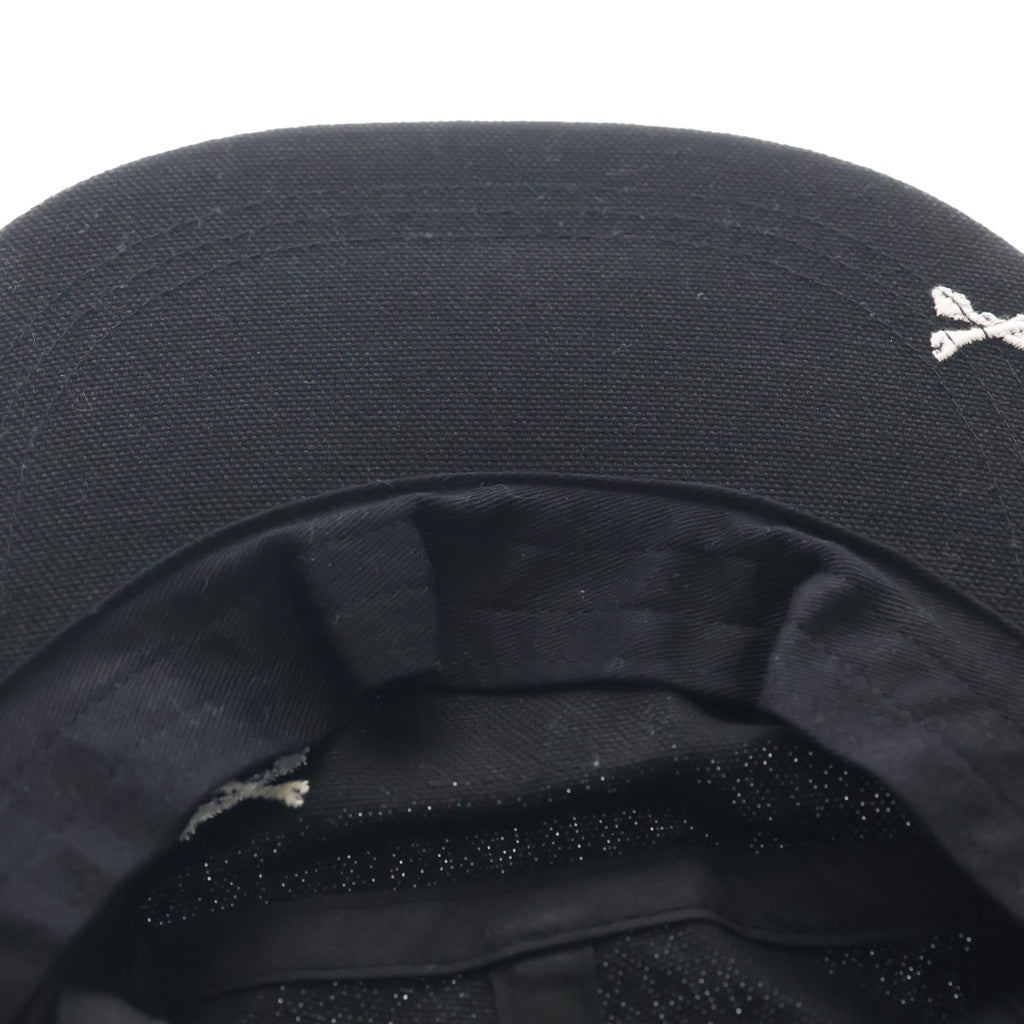 WTAPS(ダブルタップス) 22SS CAP CROSSBONE ロゴパッチ クロスボーン刺繍 5パネルキャップ 帽子 ブラック 221HDT-HT02